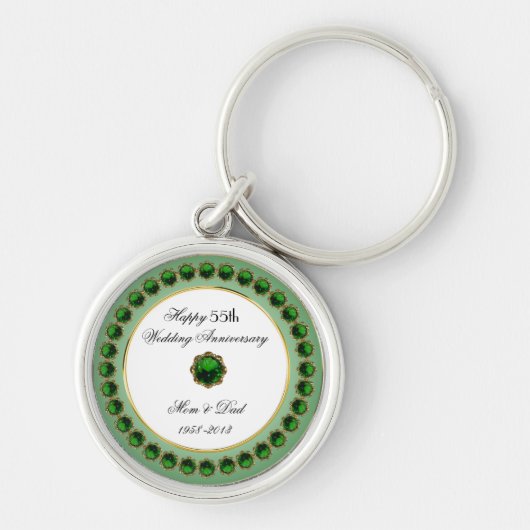 55周年記念結婚キーチェーン キーホルダー (正面)