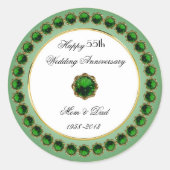 55周年記念結婚ステッカー ラウンドシール (正面)