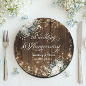 55周年記念結婚的ストリングラ素朴イト ペーパープレート