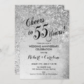 55周年記念結婚銀 招待状 (正面/裏面)