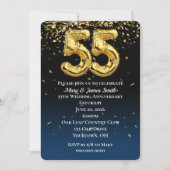 55周年記念金ゴールドバルーン&紙吹雪 招待状 (正面)