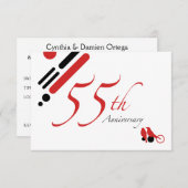 55周年（紋付き鳥） 招待状 (正面/裏面)