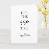 55回目の誕生日おめでとう カード (黄色い花)