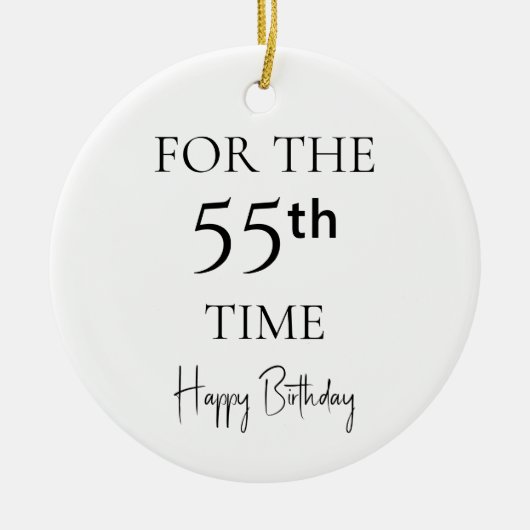 55回目の誕生日おめでとう セラミックオーナメント (正面)