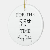55回目の誕生日おめでとう セラミックオーナメント (左)