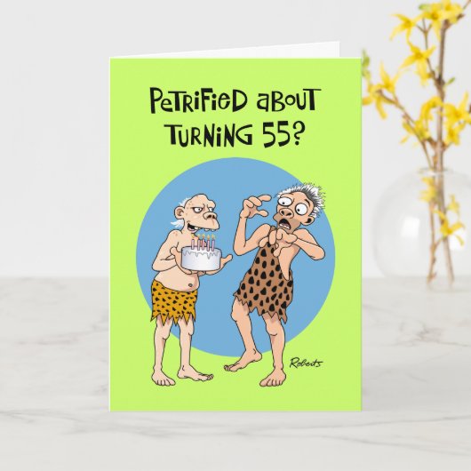 55回目の誕生日 カード (黄色い花)