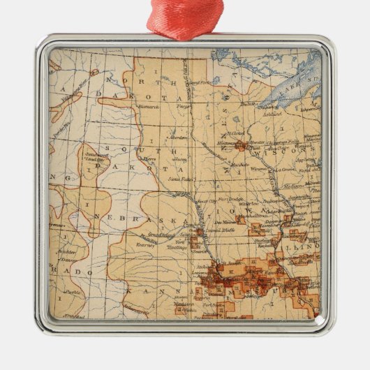 55密度の黒人の人口 メタルオーナメント (正面)