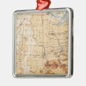 55密度の黒人の人口 メタルオーナメント (左)