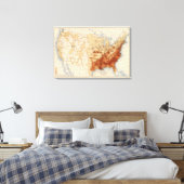 55密度黒人人口 キャンバスプリント (インサイチュ (寝室))