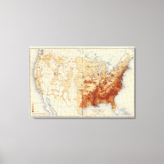 55密度黒人人口 キャンバスプリント (正面)