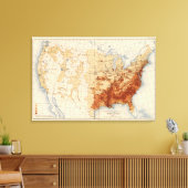 55密度黒人人口 キャンバスプリント (インサイチュ (リビング))