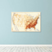 55密度黒人人口 キャンバスプリント (インサイチュ (ウッドフロア))