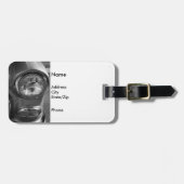 55山形ヘッドライトのグレースケール ラゲッジタグ (正面横)