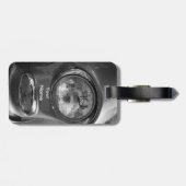 55山形ヘッドライトのグレースケール ラゲッジタグ (裏面横)