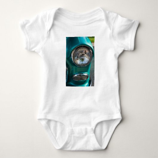 55山形ヘッドライト ベビーボディスーツ (正面)