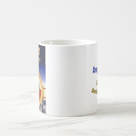 55年の名前をカスタムするオウムコインあなたは勝者 コーヒーマグカップ (中央)