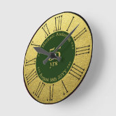 55年の退職またはパーソナライズされた記念日 ラウンド壁時計 (傾斜)
