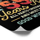 55年前に建てられた全パーツオリジナル55番目の誕生日 ポスター (角)