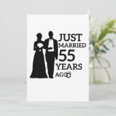 55年前に結婚しました 55周年記念のカップル 招待状 (スタンド正面)