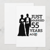 55年前に結婚しました 55周年記念のカップル 招待状 (正面/裏面)