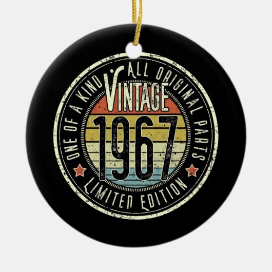 55年前のヴィンテージ1967年限定55位 セラミックオーナメント (正面)