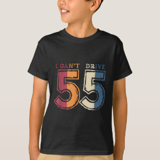 55才になっても運転スピードは衰えない レトロな55歳の誕生日 Tシャツ