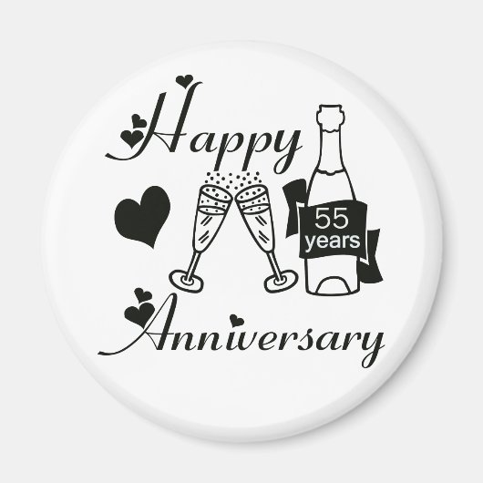 55日。記念日 マグネット (正面)