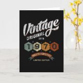 55歳おもしろい1970年ヴィンテージ55番目の誕生日ギフト カード (黄色い花)