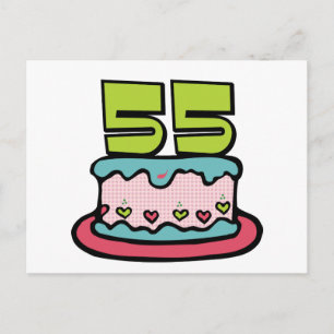 55歳お誕生日ケーキ ポストカード