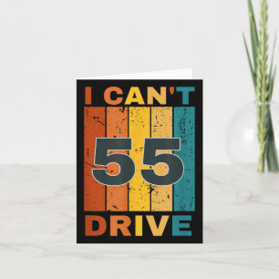 55歳で車は運転できない 誕生日 レトロパーティー カード