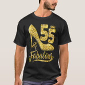 55歳と素晴らしい55歳55誕生日ハイヒ Tシャツ (正面)