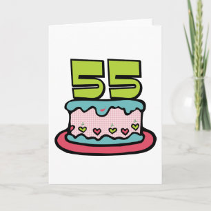 55歳のお誕生日ケーキ カード