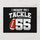 55歳のタックルフットボールパーティー 55歳の誕生日 ポストカード (正面)