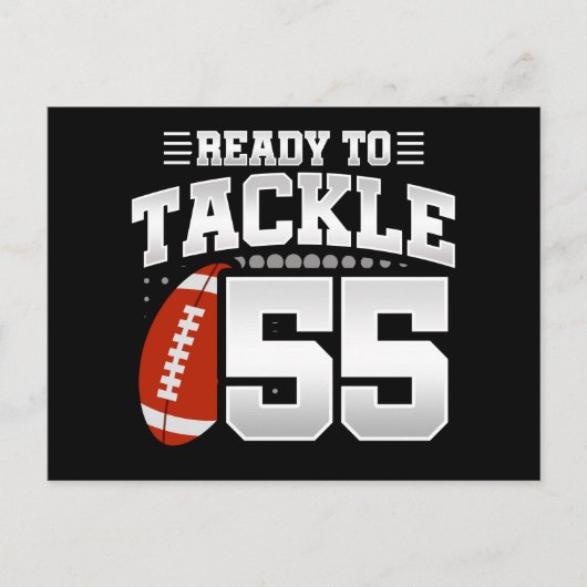 55歳のタックルフットボールパーティー 55歳の誕生日 ポストカード (正面)