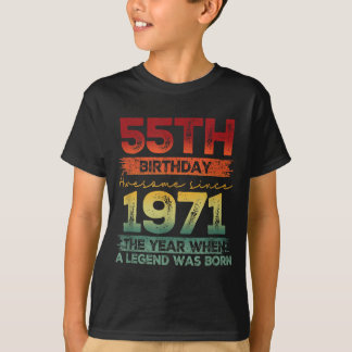 55歳のヴィンテージ 1971 限定版 55歳 誕生日 Tシャツ