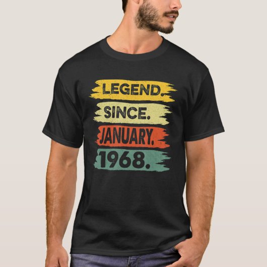 55歳の伝説1968年1月55誕生 Tシャツ (正面)