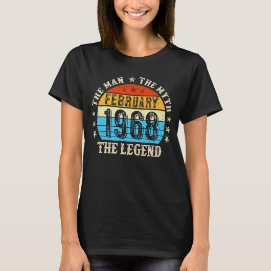 55歳の男の神話の伝説1968年2月55日 Tシャツ (正面)