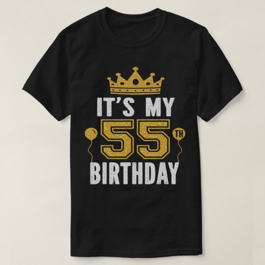 55歳の男Anの55誕生日プレゼント Tシャツ (デザイン正面)