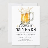 55歳の誕生日おめでとうご招待状 招待状 (正面)