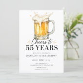 55歳の誕生日おめでとうご招待状 招待状 (スタンド正面)