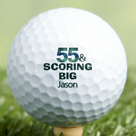 55歳の誕生日おめでとうスコア大のカスタムクールギフト ゴルフボール