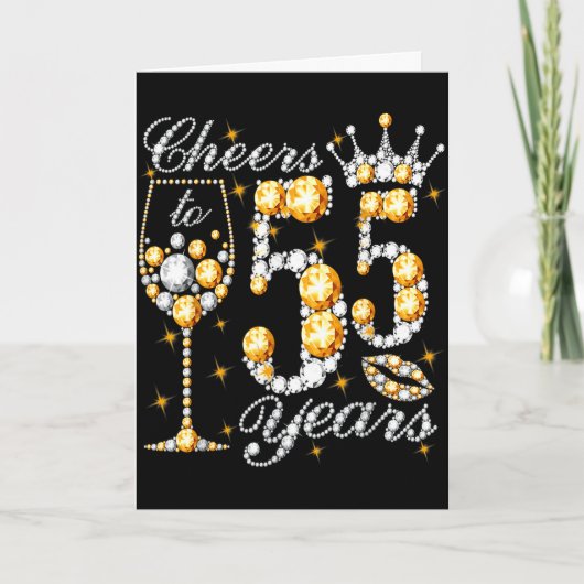 55歳の誕生日おめでとう、女王様! カード (正面)