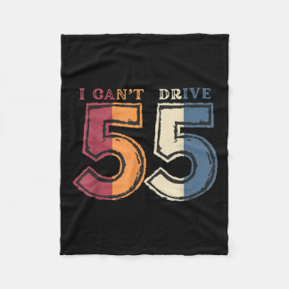 55歳の誕生日をお祝いしよう 1970年生まれのレジェンド「55で運転できない」レトロな男性用デザイ フリースブランケット