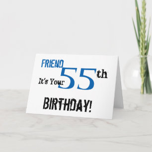 55歳の誕生日を黒と青で迎える。 カード