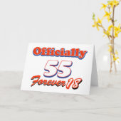 55歳の誕生日デザイン カード (黄色い花)