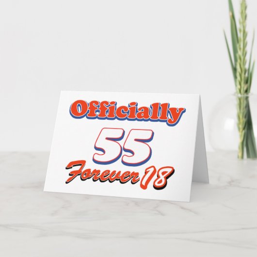 55歳の誕生日デザイン カード (正面)