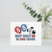 55歳の誕生日デザイン ポストカード (スタンド正面)