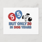 55歳の誕生日デザイン ポストカード (正面)