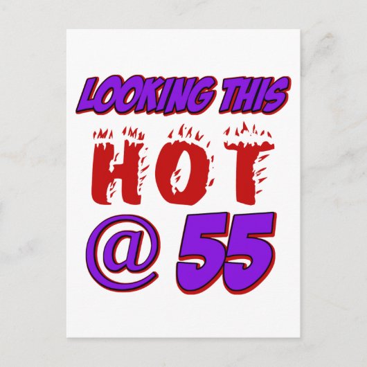 55歳の誕生日デザイン ポストカード (正面)