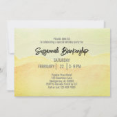 55歳の誕生日パーティパステルウォーターカラーで素晴らしい 招待状 (裏面)